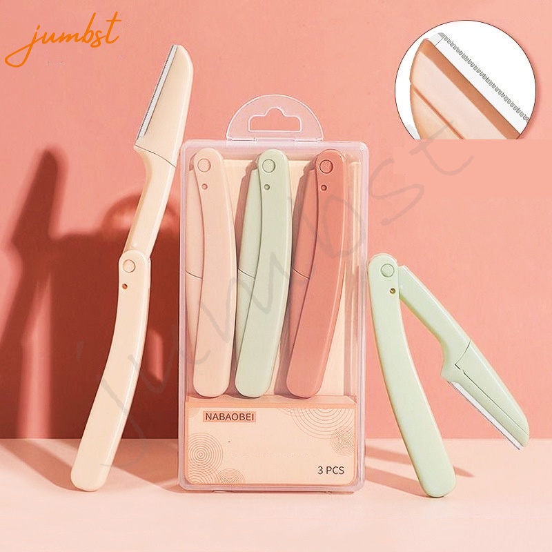 3PCS Women Eyebrow Razor Face Eye Brow Trimmer Blade Shaver