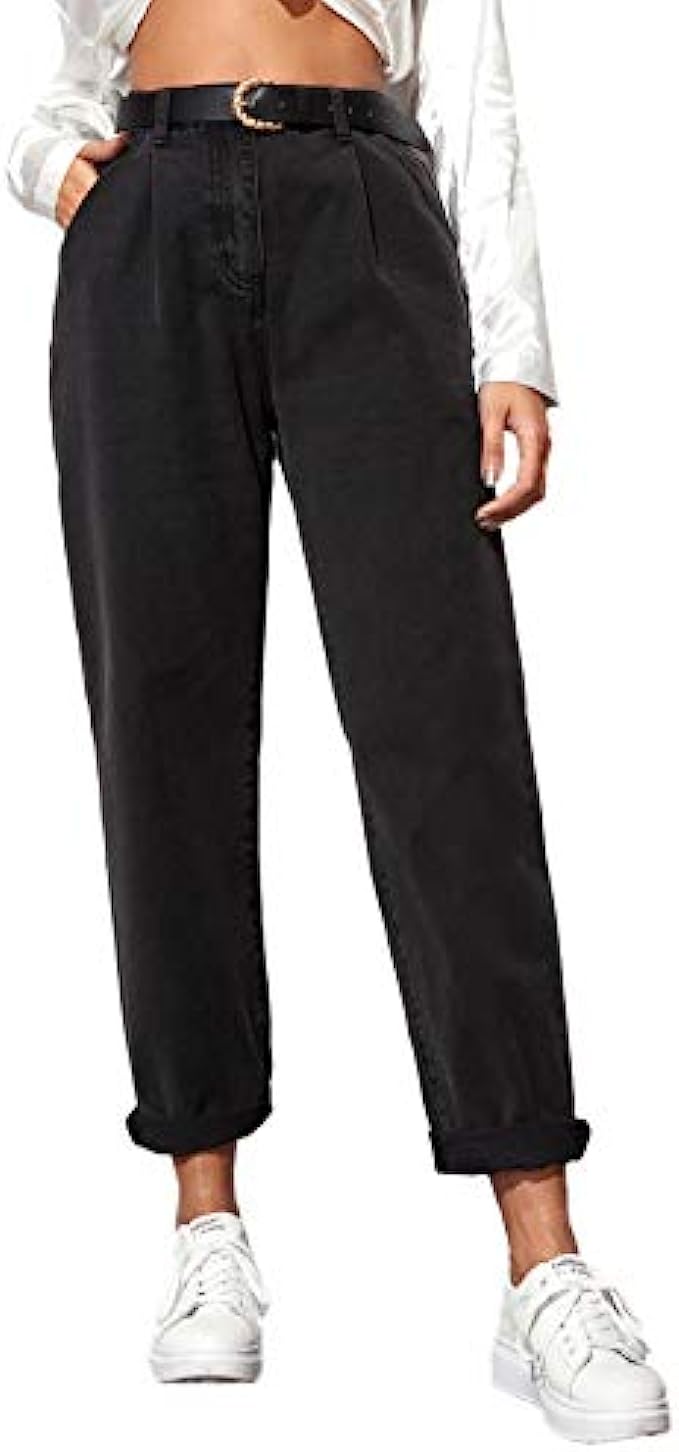 Floerns Women's High Waisted Straight Leg Mom Jeans