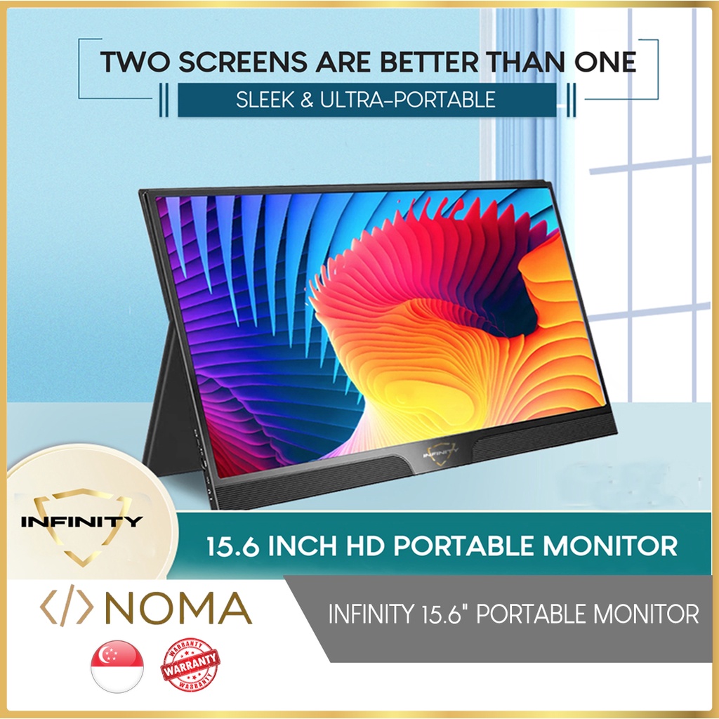 [SG] INFINITY 13.3-15.6" IPS FHD | QLED | Touch Portable Monitor| Type-C/HDMI Display | Dual Speakers ★ LOCAL WARRANTY★♛