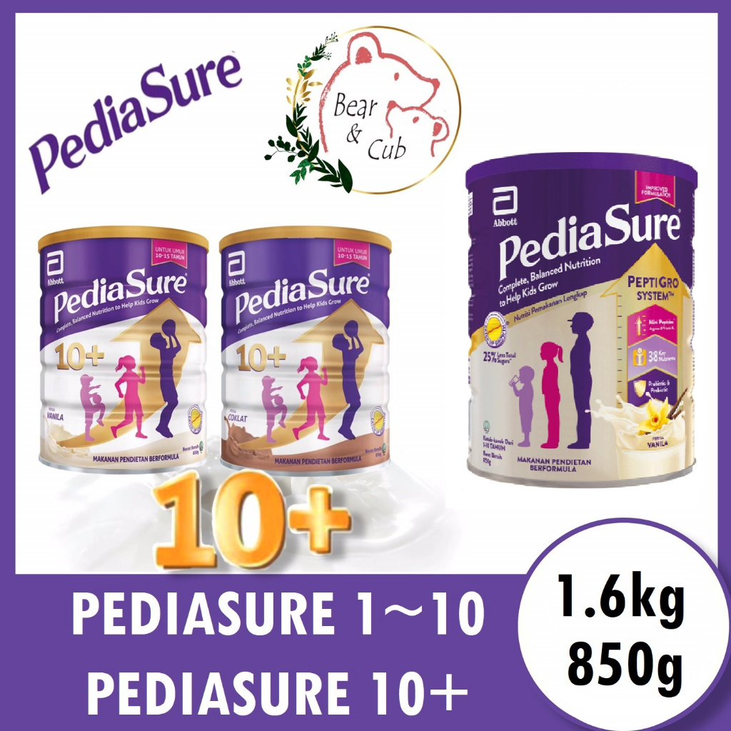 [NEW FORMULA] 1.6Kg/1.8kg/3kg PEDIASURE (1~10 years) and 850g PEDIASURE (10+)