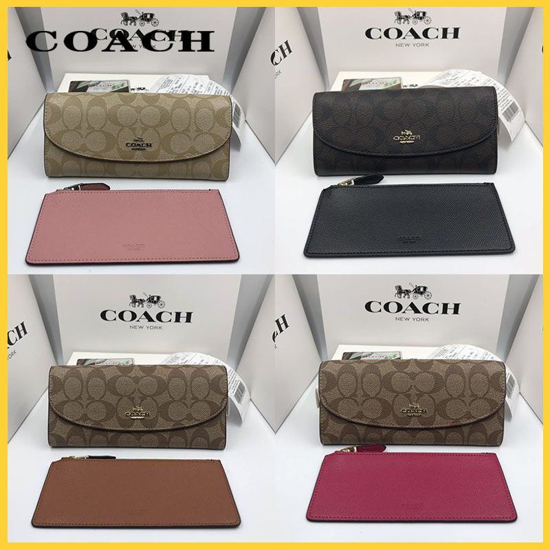 Women's Classic C Pattern Long Wallet Coin Purse Zipper Wallet 52601