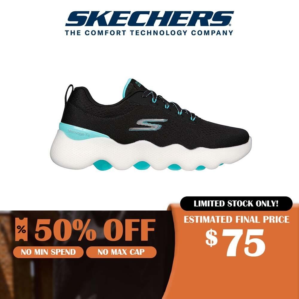 Skechers Online Exclusive Women GOwalk Massage Fit Shoes - 124903-BKTQ Dual-Density, Hyper Burst  Live_50