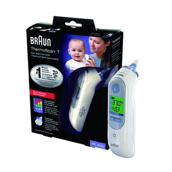 [LOCAL READY STOCKS]Braun Thermo Scan 7 IRT 6520 Thermometer Age Smart For adults and kids